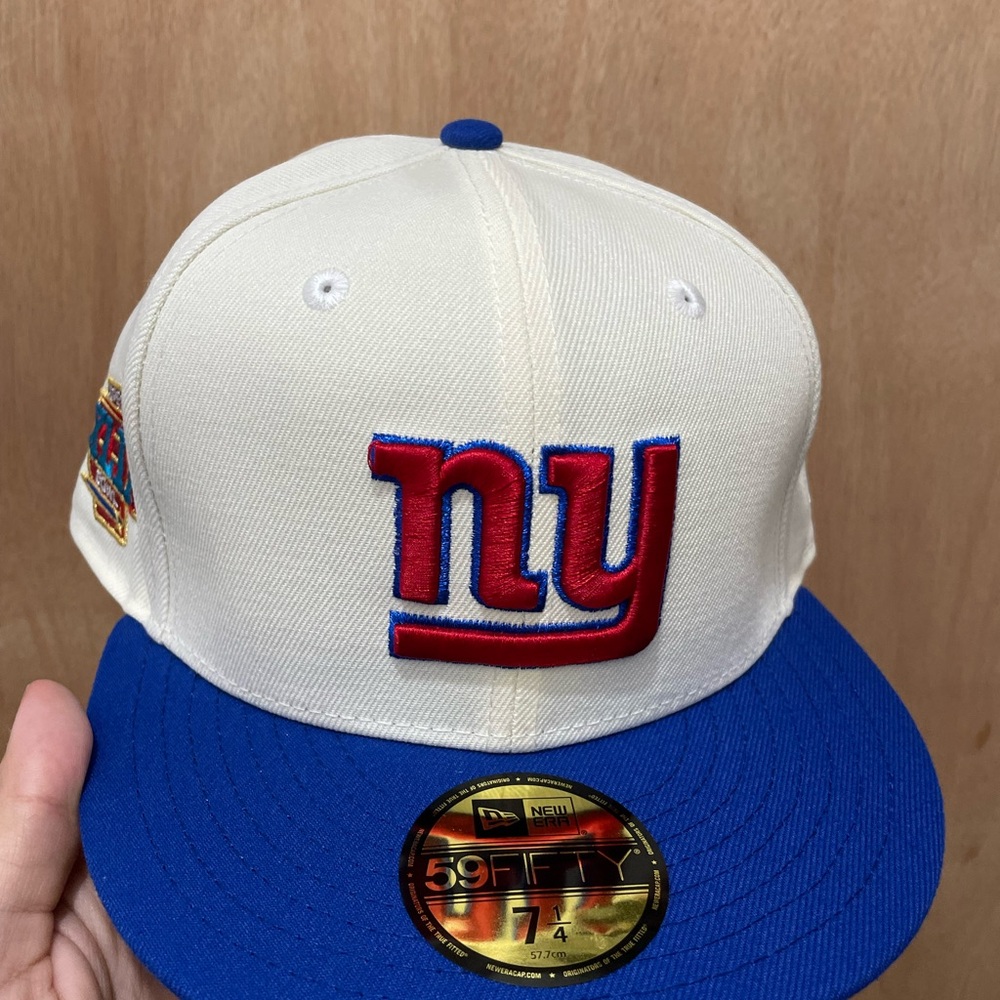 Myfitteds New York giants Super Bowl patch size 7 1/4 59fifty brand new in store